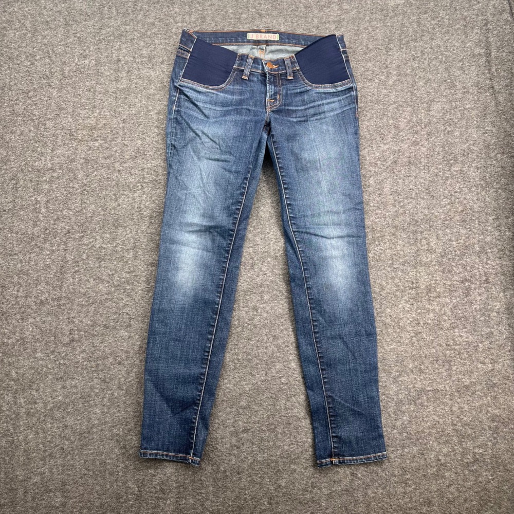 J Brand Mama J Maternity Skinny Jeans Dark Vintage Blue Denim 3411C032 Womens